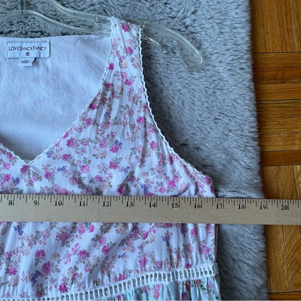 LOVESHACKFANCY x Target Camille Mixed Floral Tiered Midi Dress - Picture 9 of 10